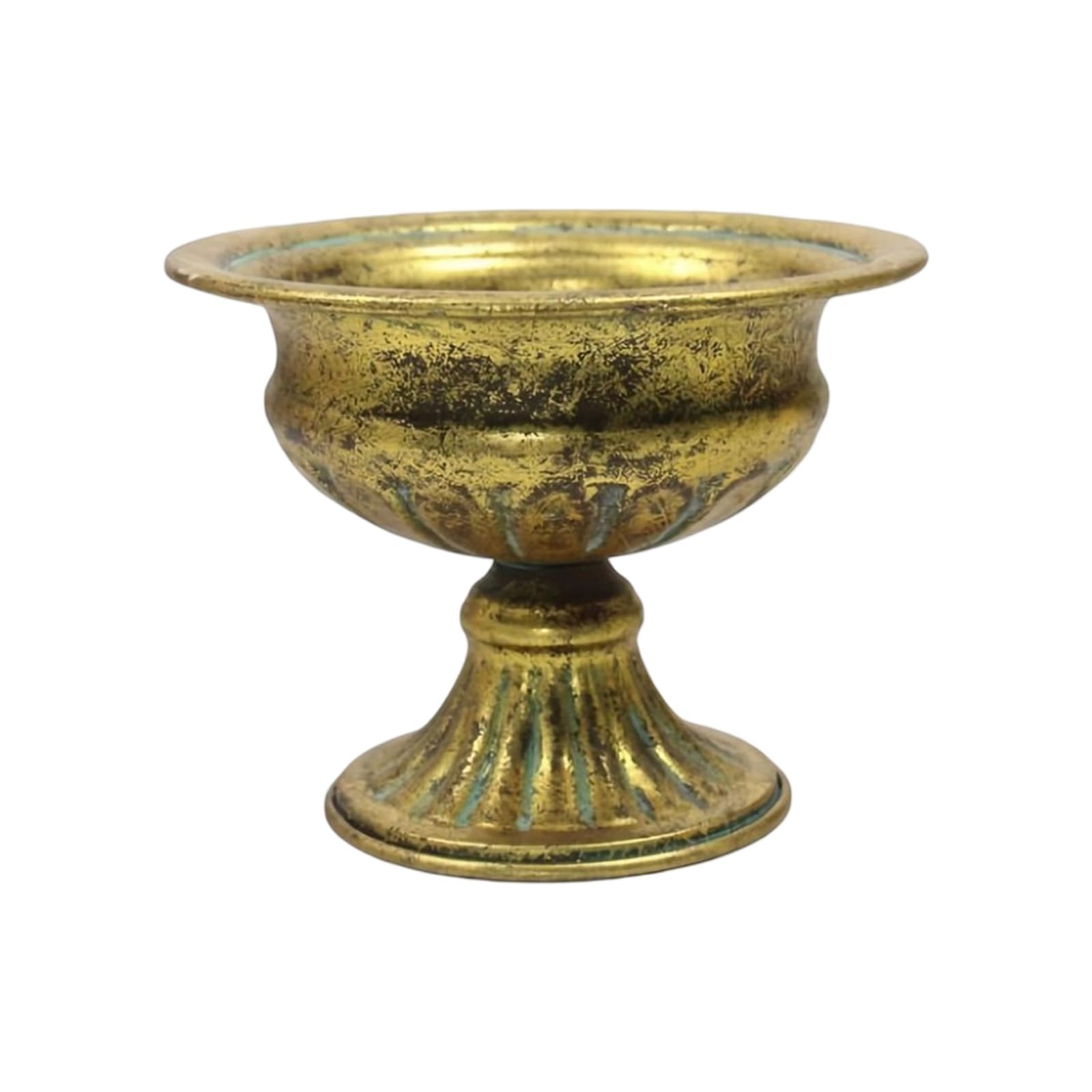 Metal Flower Pots with Antique Finish Small Pedestals Urn Vase Ideal for Freshing or Artificial Florals Arrangements Small Urn Vase