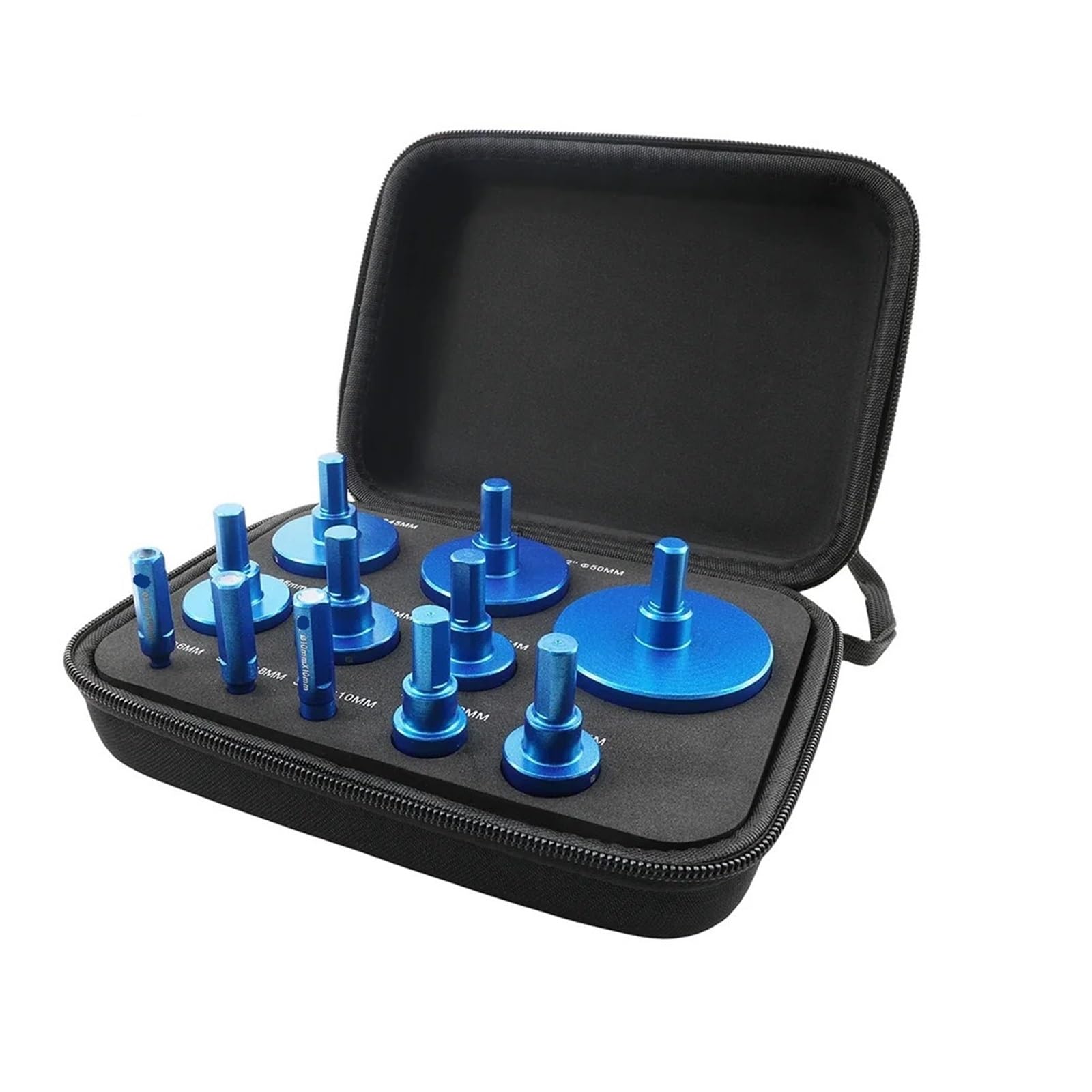 Kit de 11 brocas de diamante de 6 a 65 mm de diámetro for cortar azulejos de cerámica, mármol y granito. Juego de herramientas for brocas de corona.