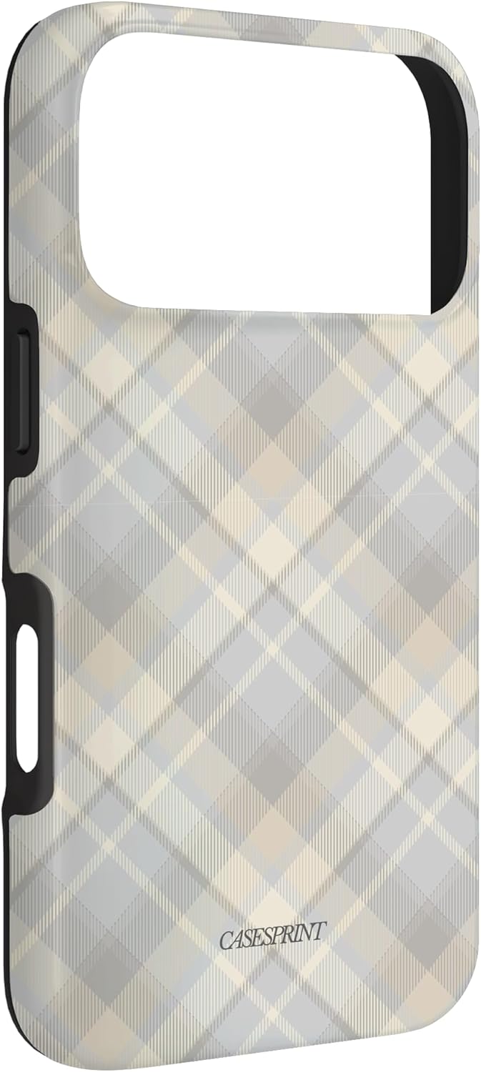 Beige Classic Plaid Case for iPhone 17 Pro