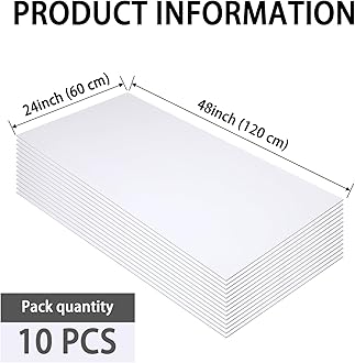 Peelsticktrim 10-Pack White Ceiling Panel 4ft x 2ft (48in x 24in), Waterproof and Fireproof PVC Smooth Drop Ceiling Tile