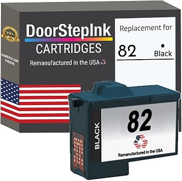 DoorStepInk 82 Black Remanufactured Ink Cartridge Replacement for Lexmark 82 18L0032 Compatible with Lexmark X5150, X6150, X6170, X6180, Z55, Z55se, Z65, Z65n, Z65p Standard Yield 1-Pack