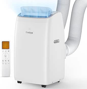 Dual Hose Portable Air Conditioner, 14,000 BTU, Full DC Inverter Compressor, Energy-Saving, Low Noise (45dB), Cools Rooms up to 500 Sq.Ft., White