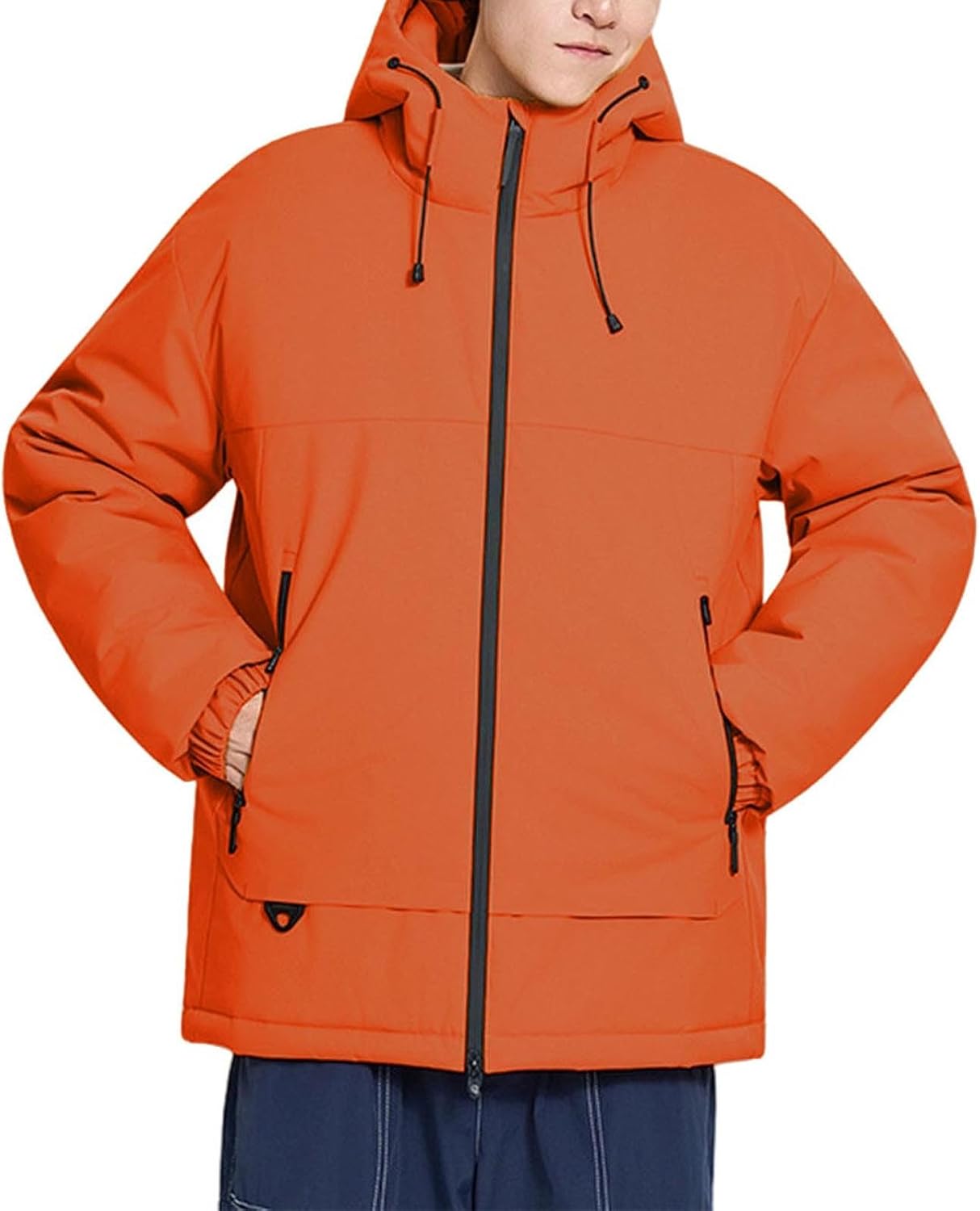 bmkBWO Winter Coats for Men,Full Zip Snowboard Waterproof Ski Outerwear Fleece Lined Winter Coat