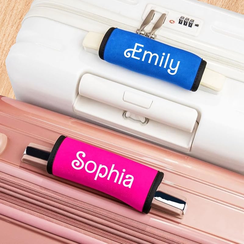 Personalized Luggage Handle Wrap Tag - Customized Name Identifier for Easy Luggage Travel Accessory - Personalized Identification for Luggage 4 PCS