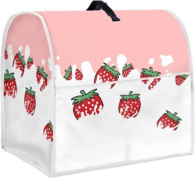 Kitchen Aid Mixer Cover Compatible with 4.5-5 Quarts Stand Mixer Cover Small Appliance Covers Dust Cover of Coffee Machine Milk and Strawberries