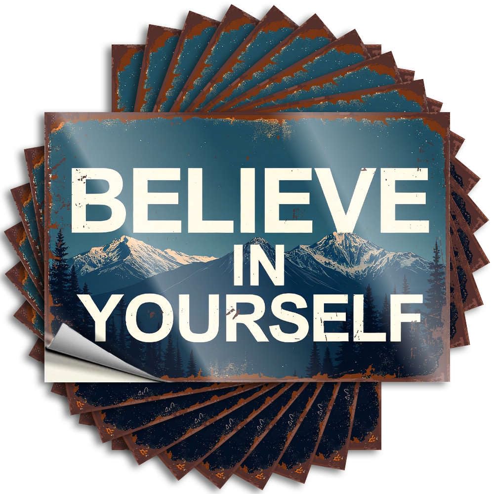 Fzfn Colour Funny Sticker Fall Door Decor | Southern Tumbler Believe In Yourself. For Western(8X12cm)
