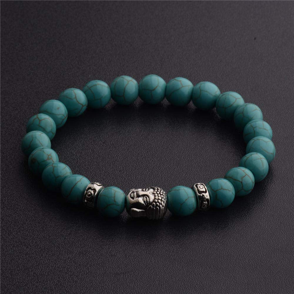 Steinarmband, Naturstein gewebtes Perlenarmband Schüler türkiser Perlen elastisches Armband Naturstein Kopfperlen Armband Armband Personalisierte Kleidung Accessoires Schmuck Schmuck