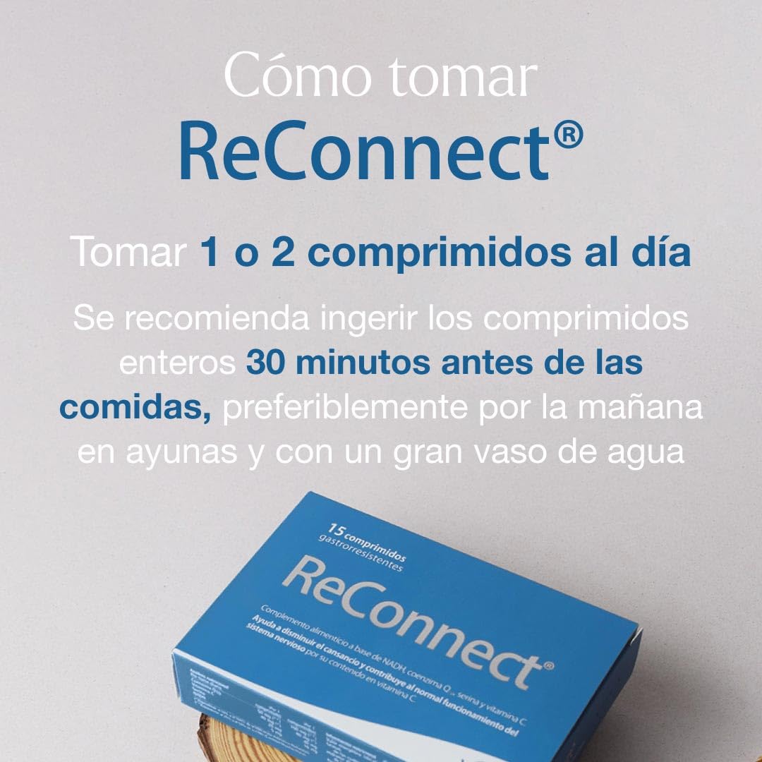 Vitae – ReConnect 90 comprimidos | NADH, CoQ10, Serina y Vitamina C | Rendimiento Cognitivo | Memoria, Concentración y Aprendizaje | Apoyo ante Fatiga Mental y Cansancio Diario
