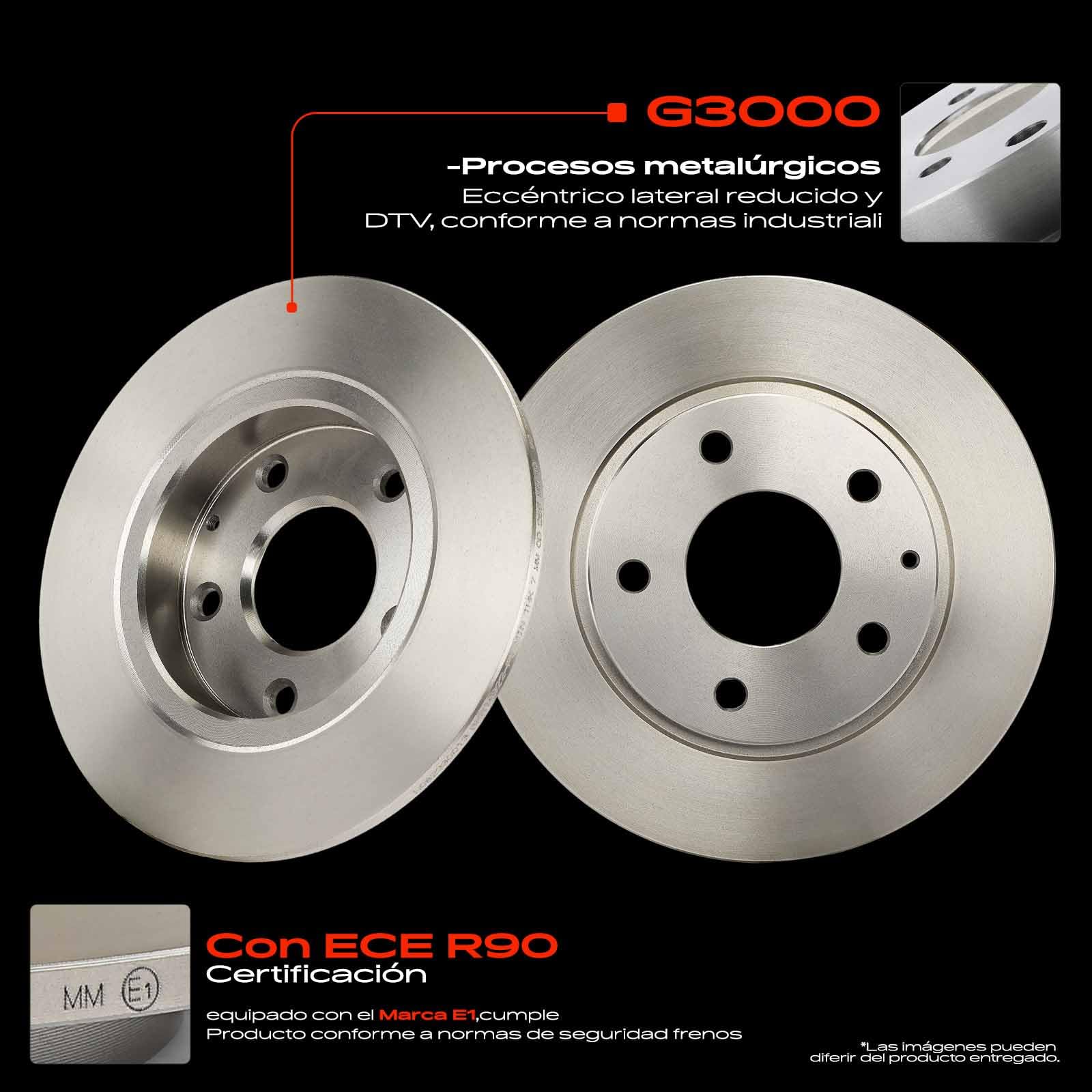Frankberg 2 discos de freno traseros macizos de ⌀265 mm BJS726251B