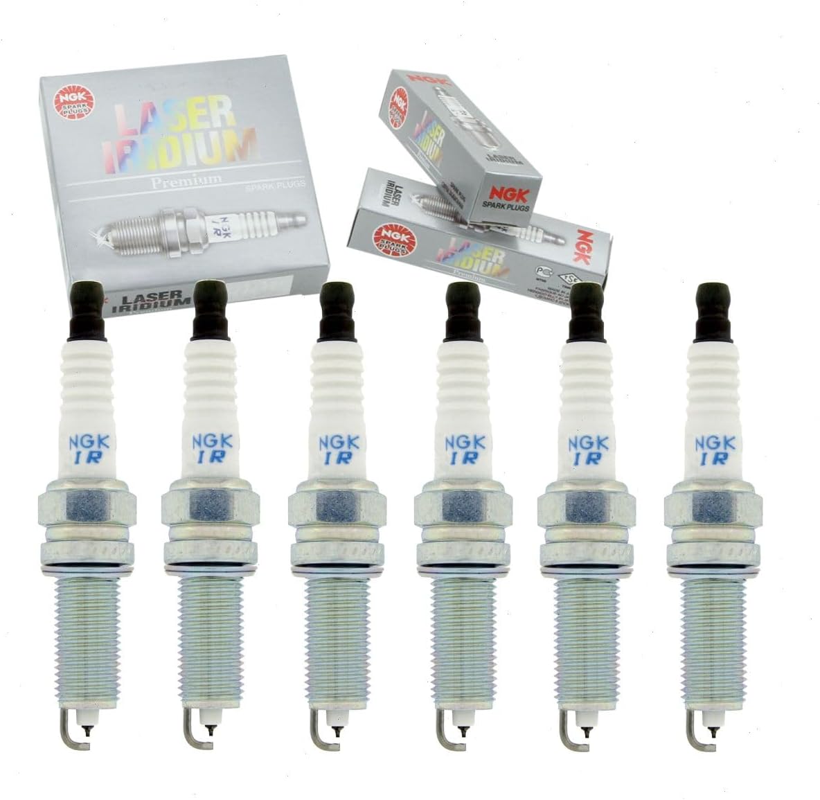6 pc NGK Laser Iridium Spark Plugs compatible with Dodge Durango 3.6L V6 2011-2015