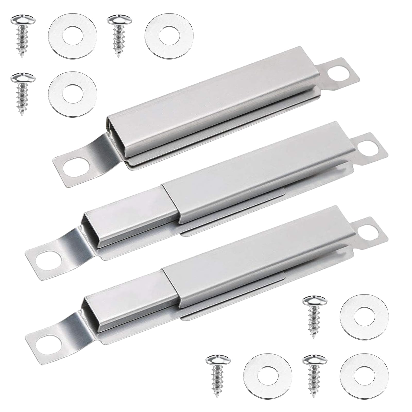 Helweet Crossover Tubes, Adjustable BBQ Parts Crossover, Pipe Burner Tube Replacement Parts, Provides an Even Flame, Cook Food More Evenly, an Indispensable Accessory for Barbecues, 3 Pcs