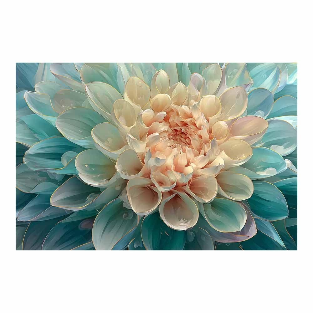 Xeniou Multicolor Flowers Canvas Pastel Dahlias Floral Art Canvas Wall Art, For Bathroom Living Room Bedroom Office Kitchen(Multicolor)-60X90cm Unframed