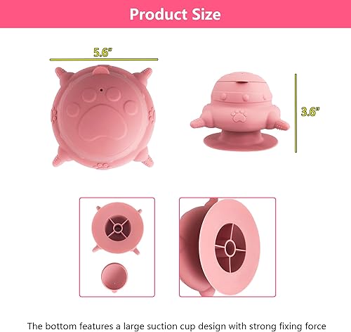 Miniatura 6 de Comedero para cachorros y gatitos recién nacidos, cuenco de alimentación con leche, diseño de 4 pezones para facilitar la lactancia de mascotas