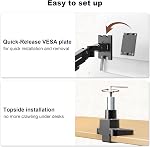 Dual Monitor-Arm Heavy-Duty pour 17-49-inch Écrans - Support de bureau pour écrans ultralarge 44lbs, Entièrement réglable, VESA 75/100 mm, noir