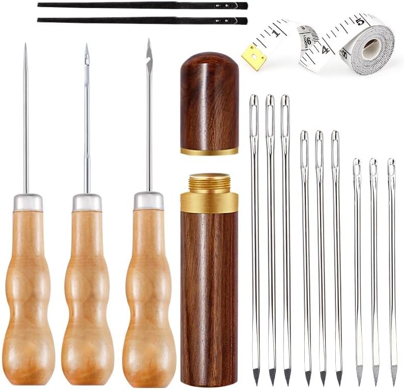 Sewing Kit Shoes Needles | Leather Sewing Awl Tool Kit | Leather Tools Awl Stitching - Sewing -