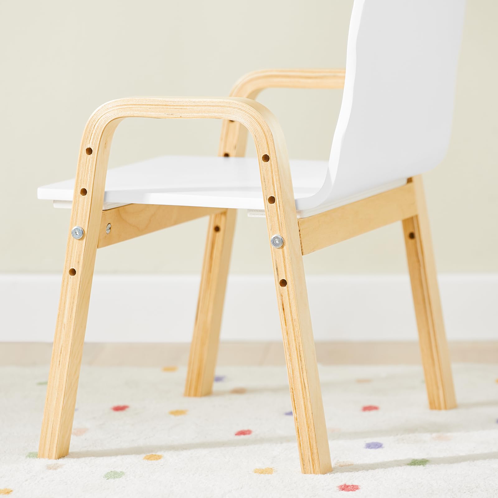 SoBuy KMB24-Wx2 Lot de 2 Chaise Enfant Design Tabouret avec Accoudoirs et Dossier Hauteur d'Assise Réglable