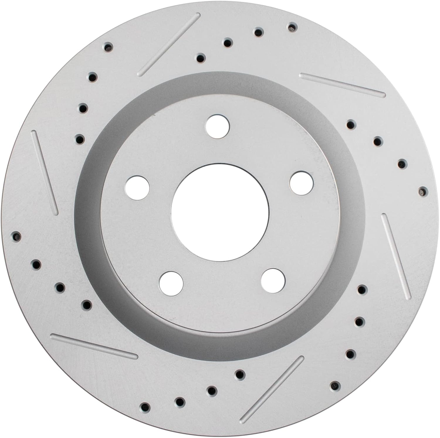 TRQ Front Performance Brake Rotors Set Premium G-Coated Cross Drilled & Slotted Compatible with 2008-2009 Pontiac G8