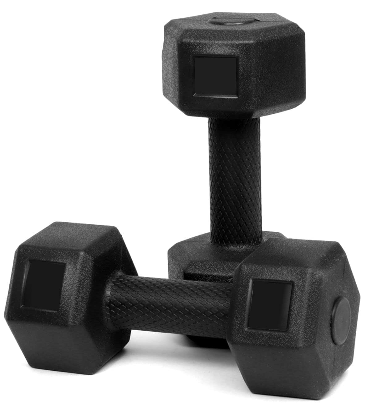 FitBox Sports Exclusive Hex PVC Dumbbells (2kg - 10kg) Pack Of Dumbbells Set For Home Gym, Black-image-34