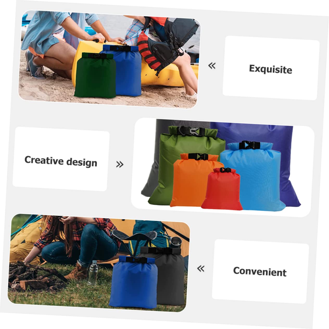Toddmomy 12pezzi Sacche Impermeabili Arrotolabili Per Attività Outdoor Compatte Per Abbigliamento e Accessori Per Kayak Rafting e
