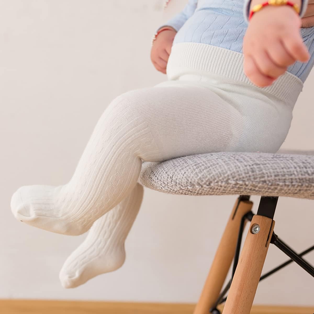 Baby Stretch Cable knit Tight, Baby Winter Warm Stocking Pants Cotton Toddler Leggings Children's Knitted Pantyhos