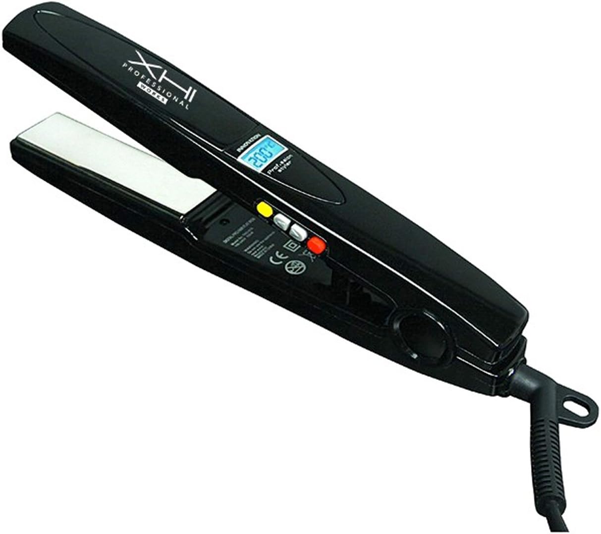 Nano ST Digital Flat Iron, Black, Salon Quality Hair Straightener with Digital LCD Display, 1”