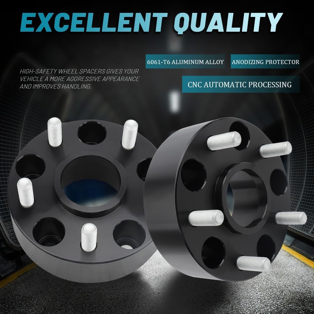 IRONTEK 5x5 Wheel Spacers Compatible for Jeep Wrangler JL, for Jeep Grand Cherokee WK2 WL, for Jeep Gladiator JT, for Dodge Durango 2011-2023,Forged 1 inch Thread Pitch M14x1.5 Hub Bore 71.5mm 2PCS