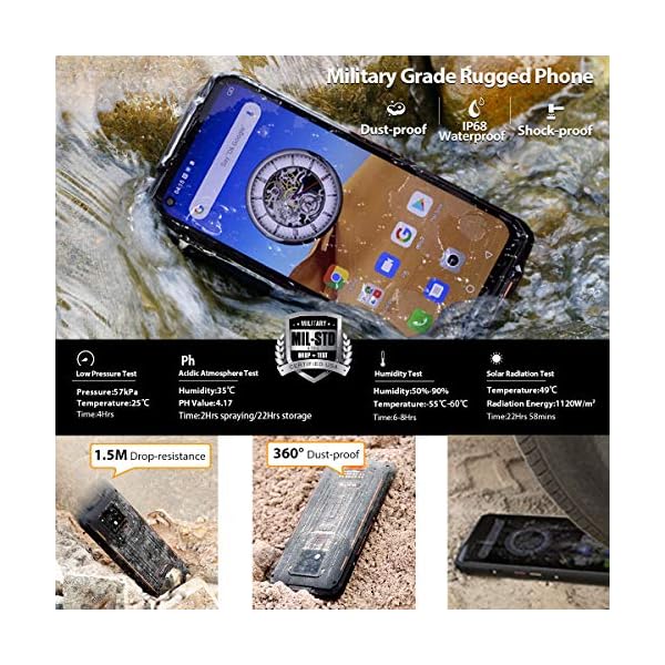 OUKITEL WP15 Unlocked Rugged Smartphone 128GB+8GB Cell Phone