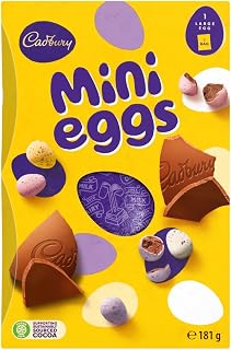 Mini Eggs Chocolate Easter Egg, Includes 1 Large Egg and 1 Chocolate Bag, 181 g (Pack of 1)