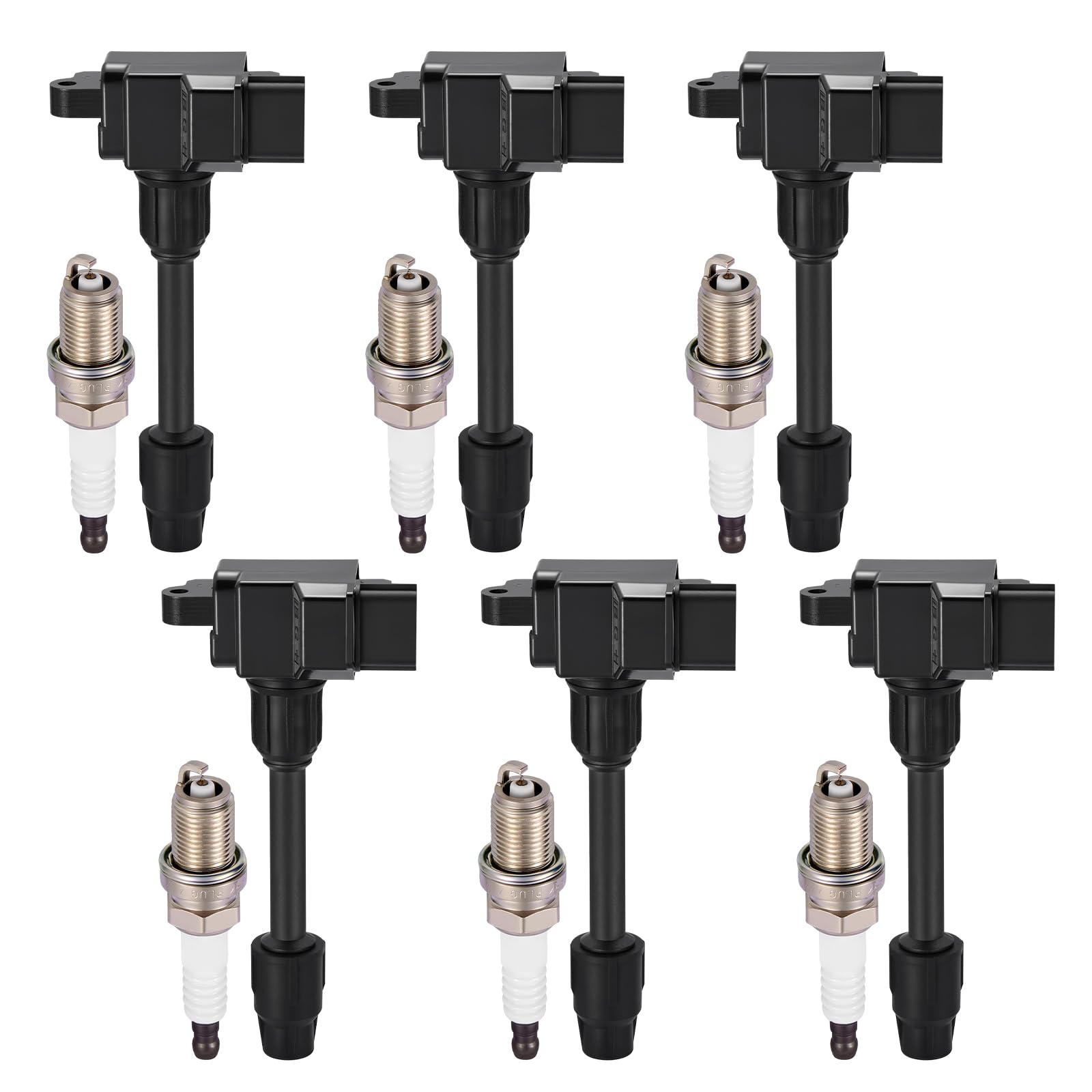 6-Pack UF232 Ignition Coils &amp; 5464 Spark Plugs Kit Compatible with Nissan Maxima 1995-1999 Compatible with Infiniti I30 1996-1999, V6 3.0L - Replaces 2244831U00 UF-232 2244831U05 2244831U06