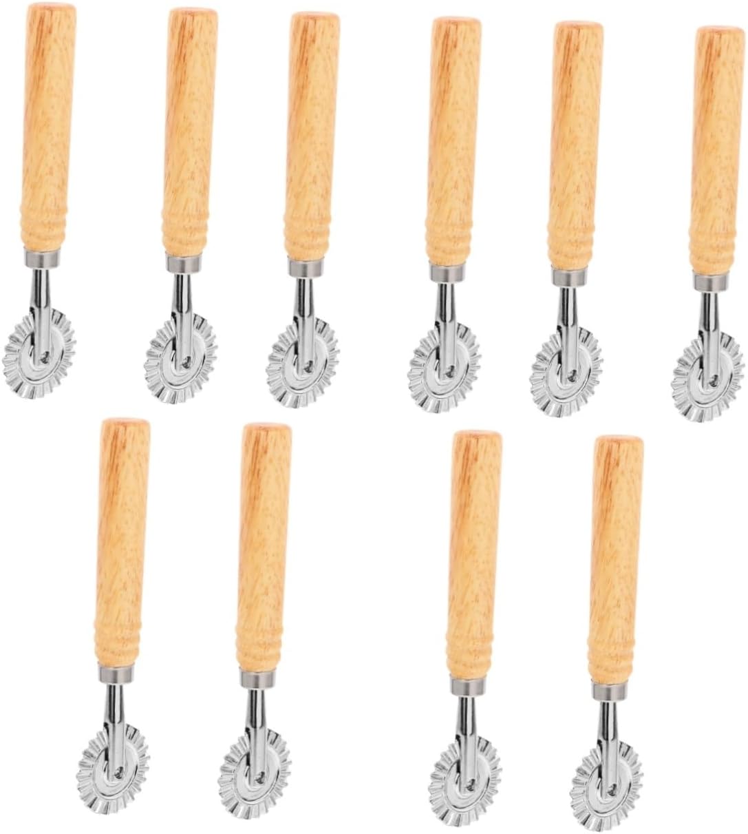 ULTECHNOVO 10pcs Alloy Noodle Lattice Cutter for Cookies Pastries Firm Handle for Home Baking and Parties