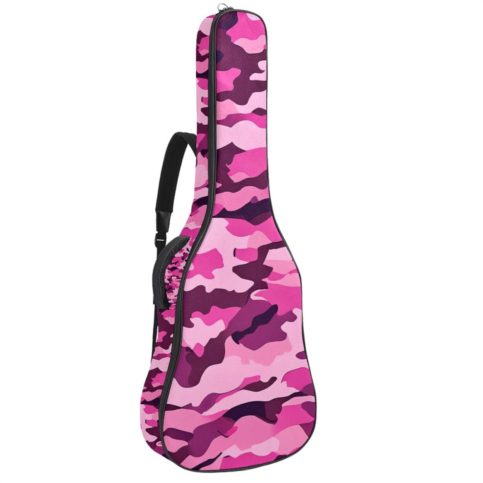 Magnifique étui pour guitare acoustique 40/41/42 pouces avec rangement et protection, motif camouflage jaune, Multicolore #08, 42.9x16.9x4.7 in, Sac pour guitare
