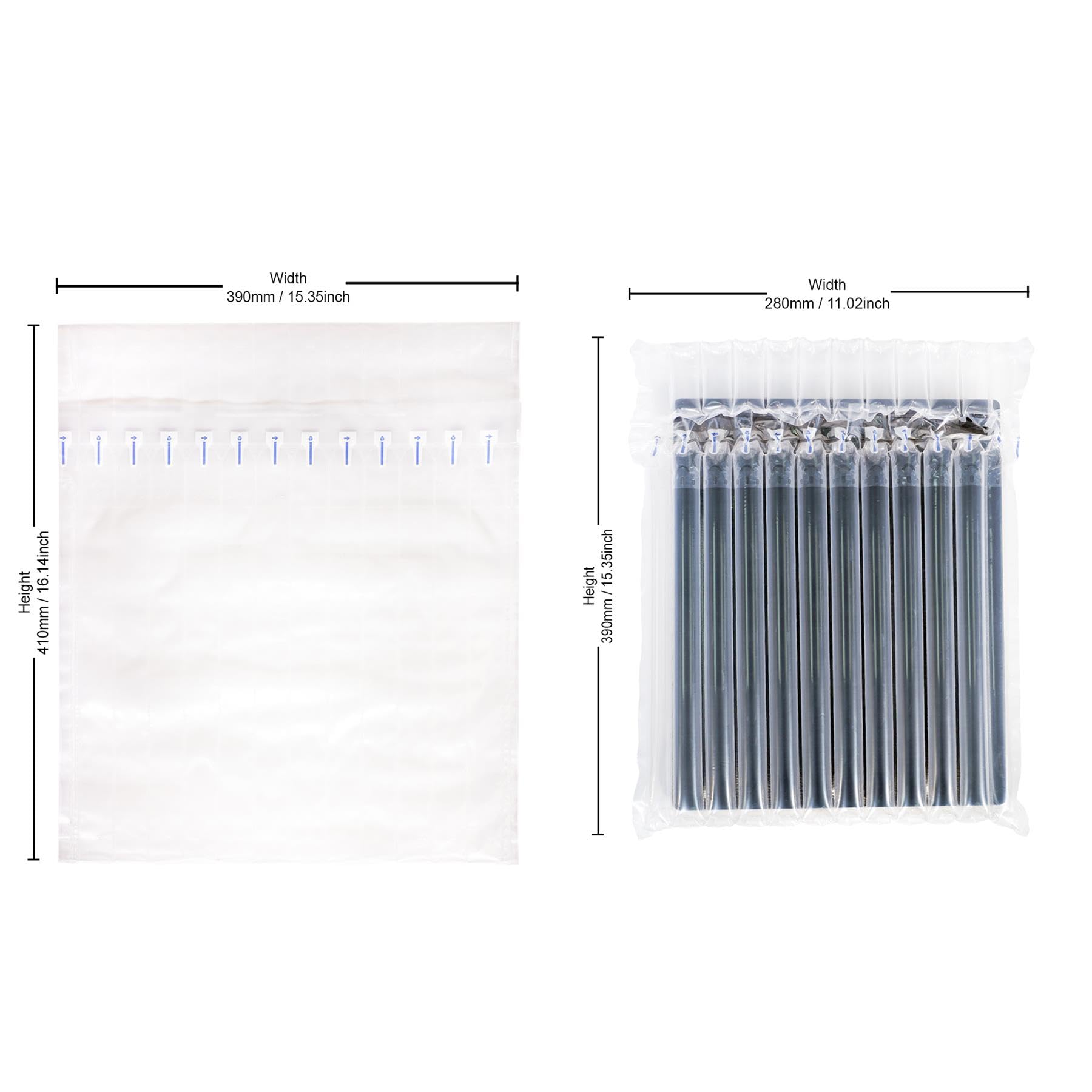 Rightpak Sac d'emballage gonflable 15 pouces ordinateur portable 50 pièces antichoc