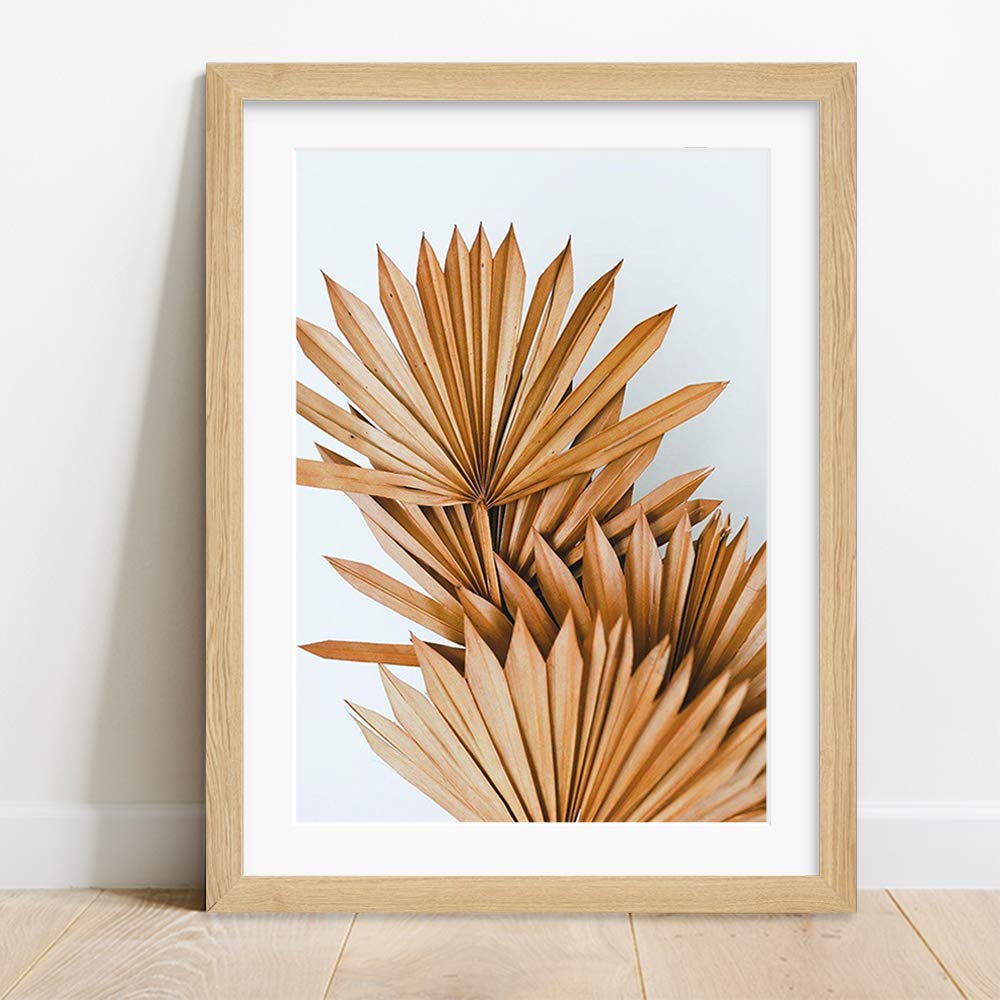 COLOSSAL ART HOUSE Dry Leaf Art Framed Poster for Home & Office wall Decoration - Portrait, Wall Display (Brown, 13x17 Inch Frame with Art Print) 4