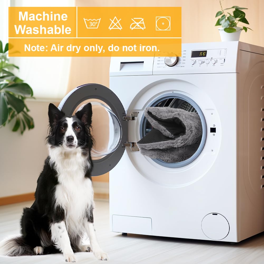 XIAPIA Coussin Auto Chauffant Chat, Tapis Chauffant Chat Doux et Moelleux, Lit Thermique pour Animaux de Compagnie pour Intérieur & Exterieur, Panier Couverture Lavable en Machine(60 * 45 CM)