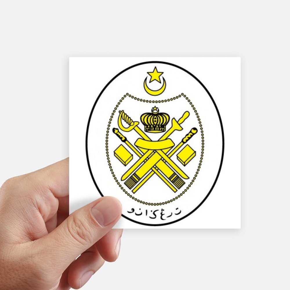 Autocollant Malaisie Asie DIYthinker 10cm x 10cm pour mur et valise lot de 8 stickers carrés