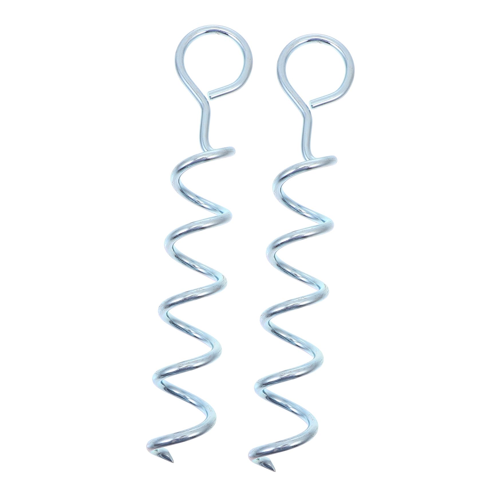 Estacas de hierro en espiral con estructura reforzada para sujeción perimetral de tiendas
