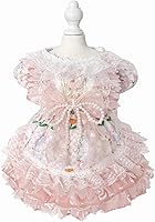 Vista 43 de Moda Vestido de Princesa de Encaje para Perro Pequeño, Estilo Dulce, A-Negro, Grande