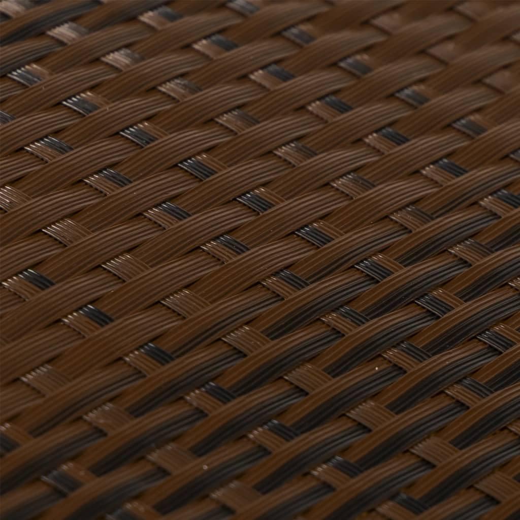 vidaXL Toldo para balcón ratán sintético marrón y Negro 500x90 cm, Pantalla de balcón, Pantalla de privacidad de jardín, Pantalla de Cerca