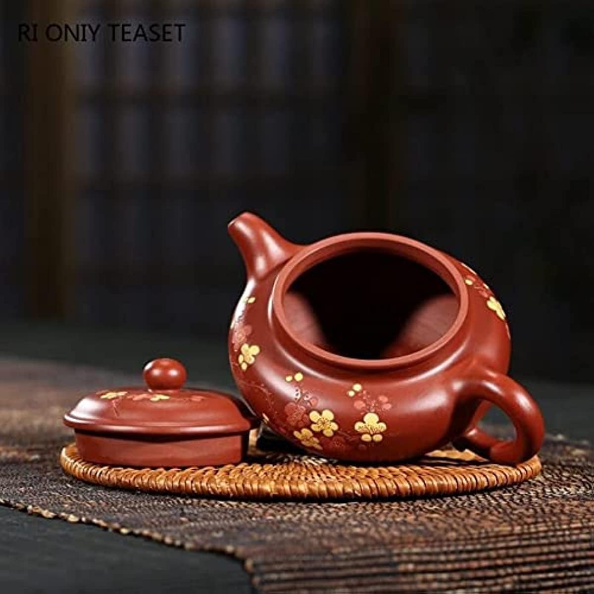 Chiński zestaw do herbaty Gongfu 260 ml fioletowy dzbanek do herbaty, surowa ruda, Dahongpao, antyczne czajniki, ręcznie malowane, śliwkowy, domowy czajnik