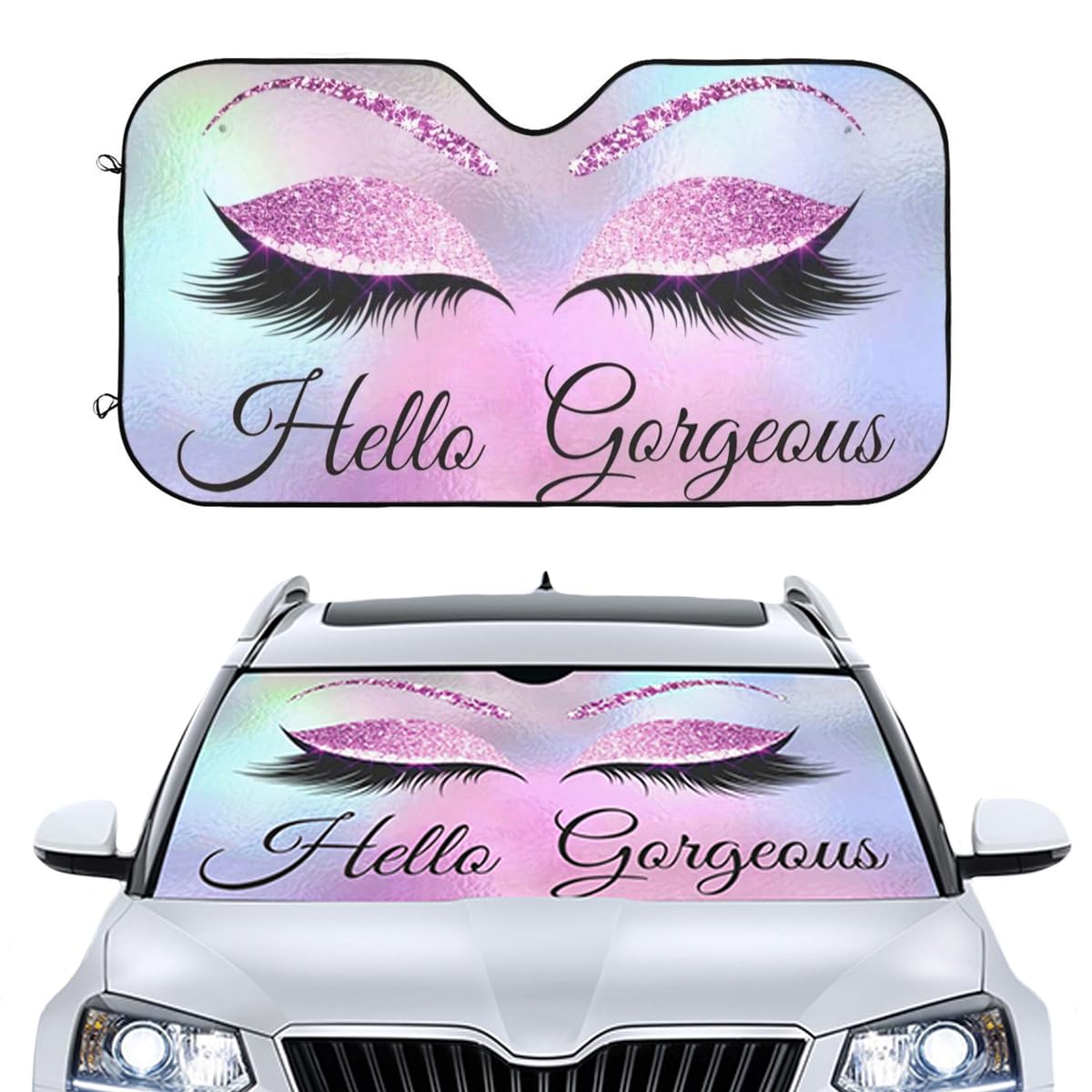 Hello Gorgeous Purple Eyelash Sunshade