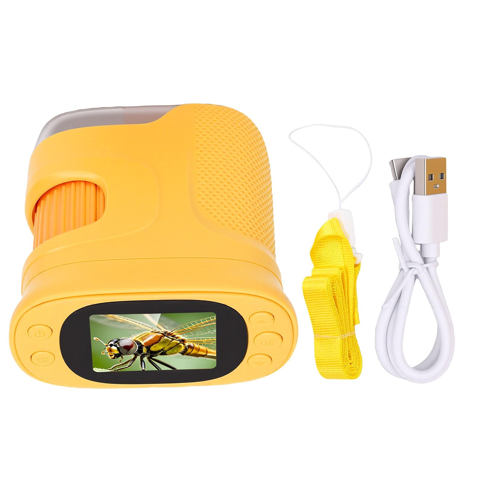 Karlak Microscopio Digitale Portatile Lente D'ingrandimento Ad Alta Definizione 1500X per Esplorazione Scientifica per Bambini Strumento Portatile con Schermo da 2 Pollici