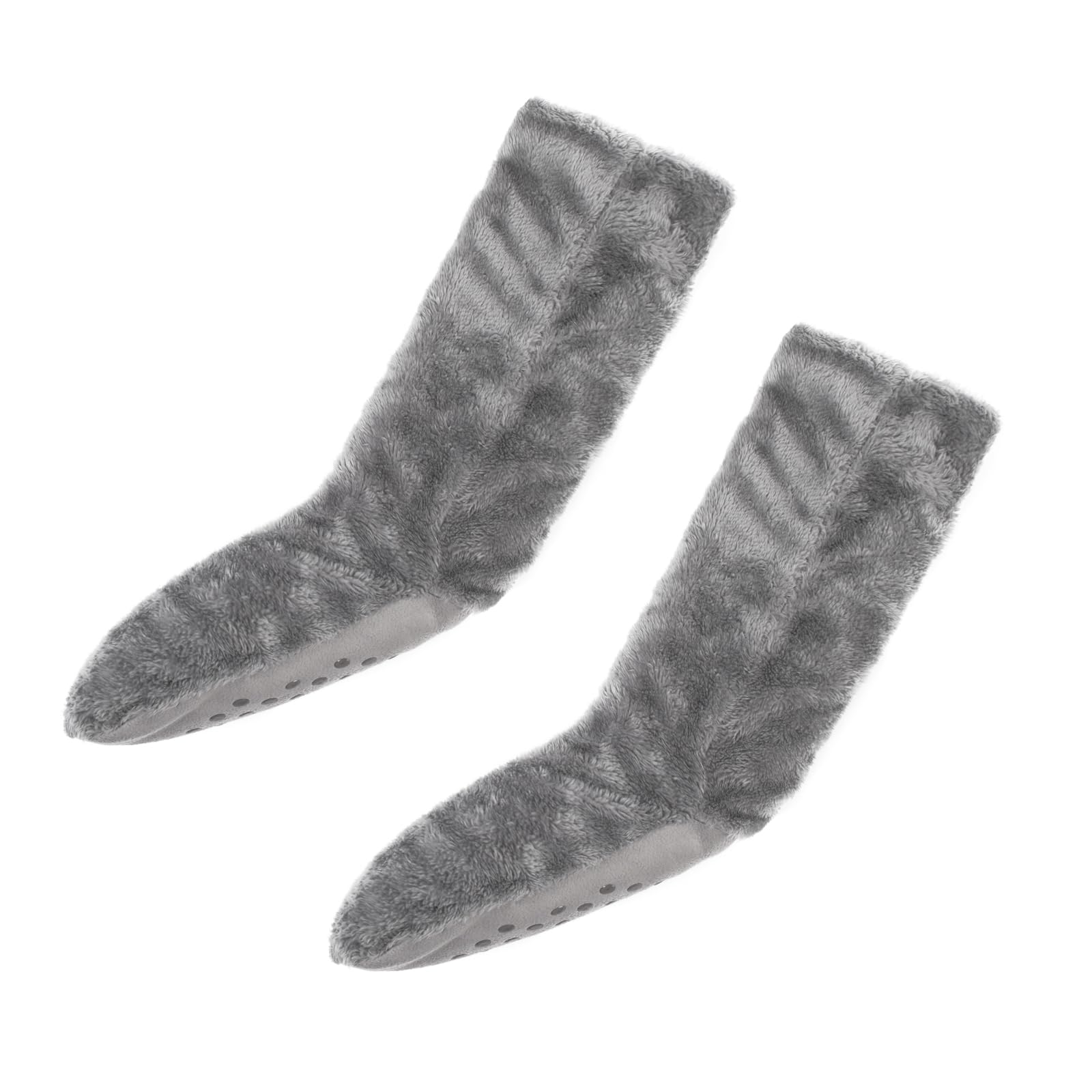 OHS Teddy Sherpa Slipper Lounge Socks - One Size - Charcoal