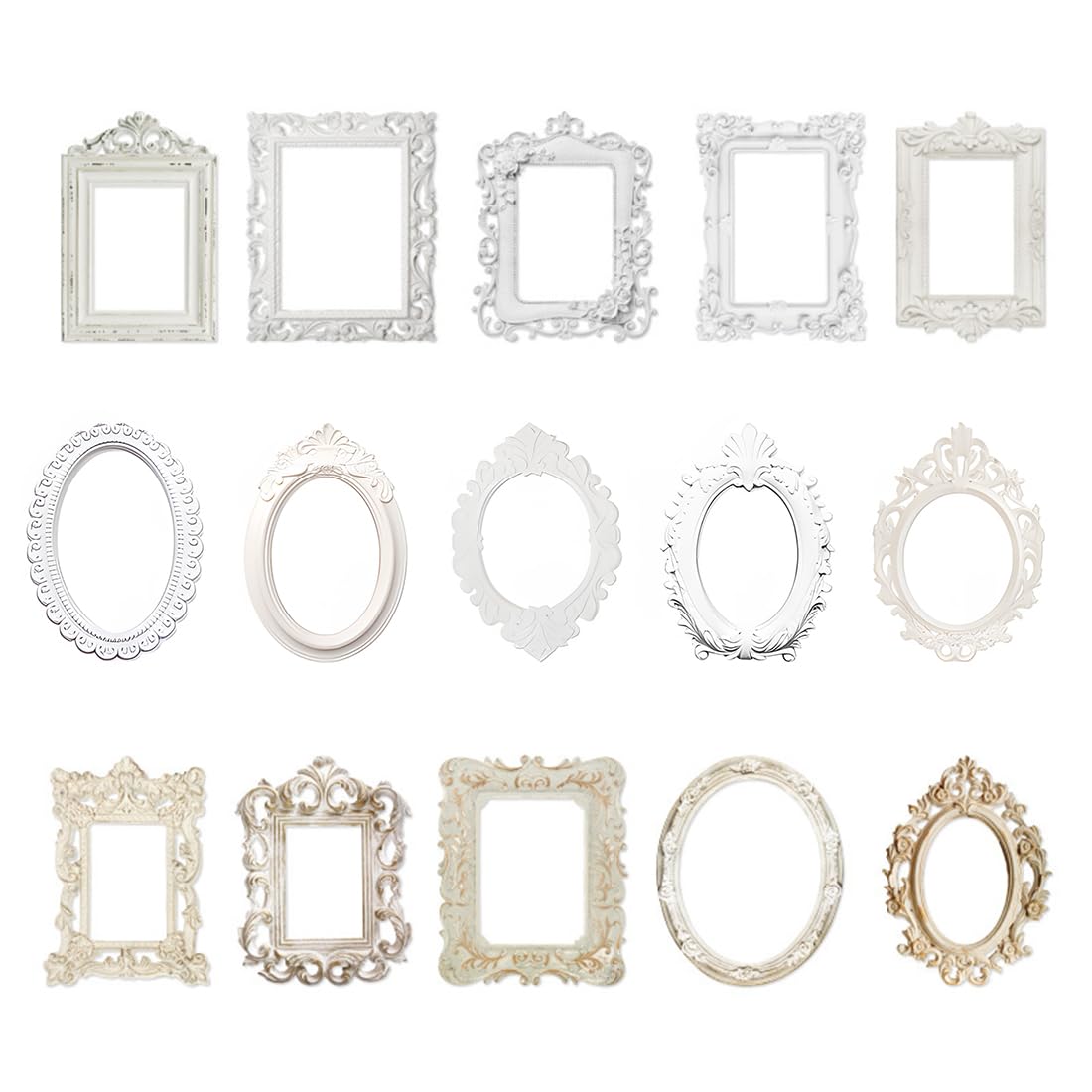 30 Mini Cornici per Foto Scrapbooking Carta Decorativa Vintage Pizzo Accessori per Scrapbook Album Fotografico Diario Taccuino Bullet Journal Fai da Te Arte e Artigianato
