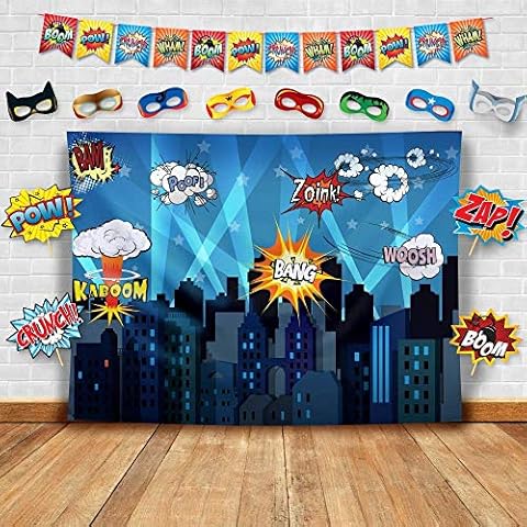 Superhero Cityscape Wall Decor Tapestry Cover