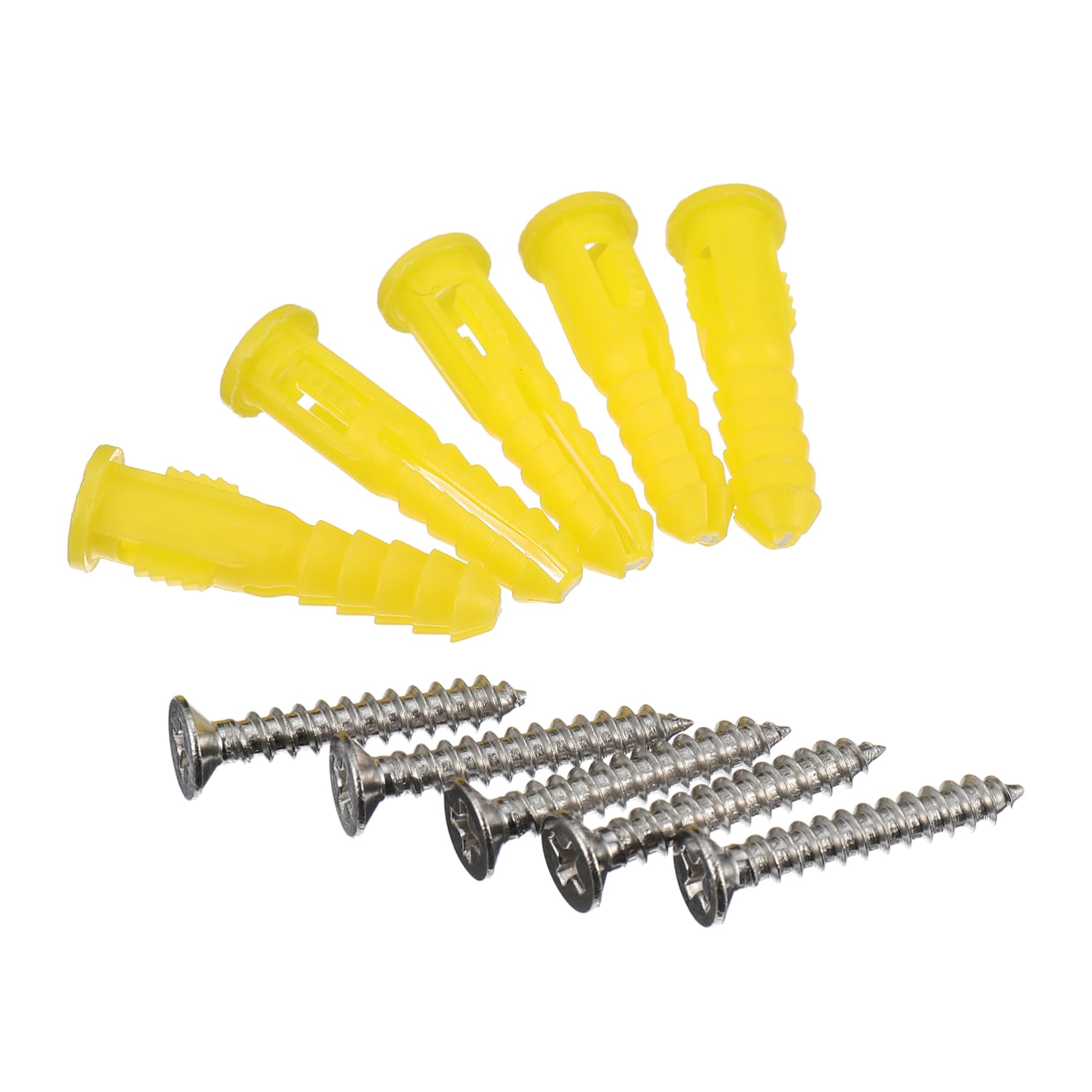 FUNOMOCYA Stainless Steel Drywall Anchors 100pcs Self-Tapping Screws Wall Anchors for Mounting