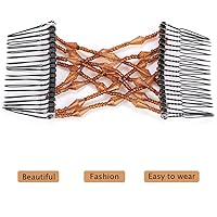 Vista 7 de Topsy cola herramienta para el cabello Pettine per capelli femminile pettine magico pettine vintage elastico per donna, pettine per capelli