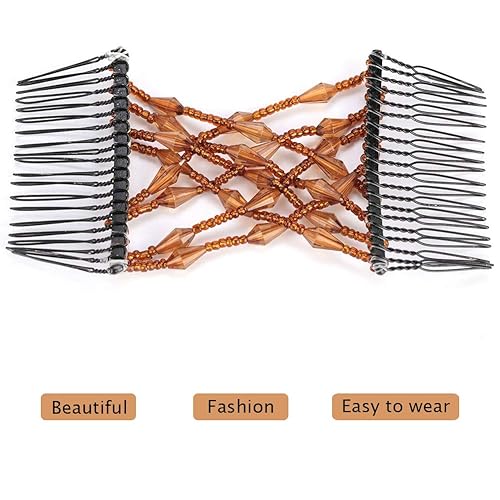 Miniatura 7 de Topsy cola herramienta para el cabello Pettine per capelli femminile pettine magico pettine vintage elastico per donna, pettine per capelli