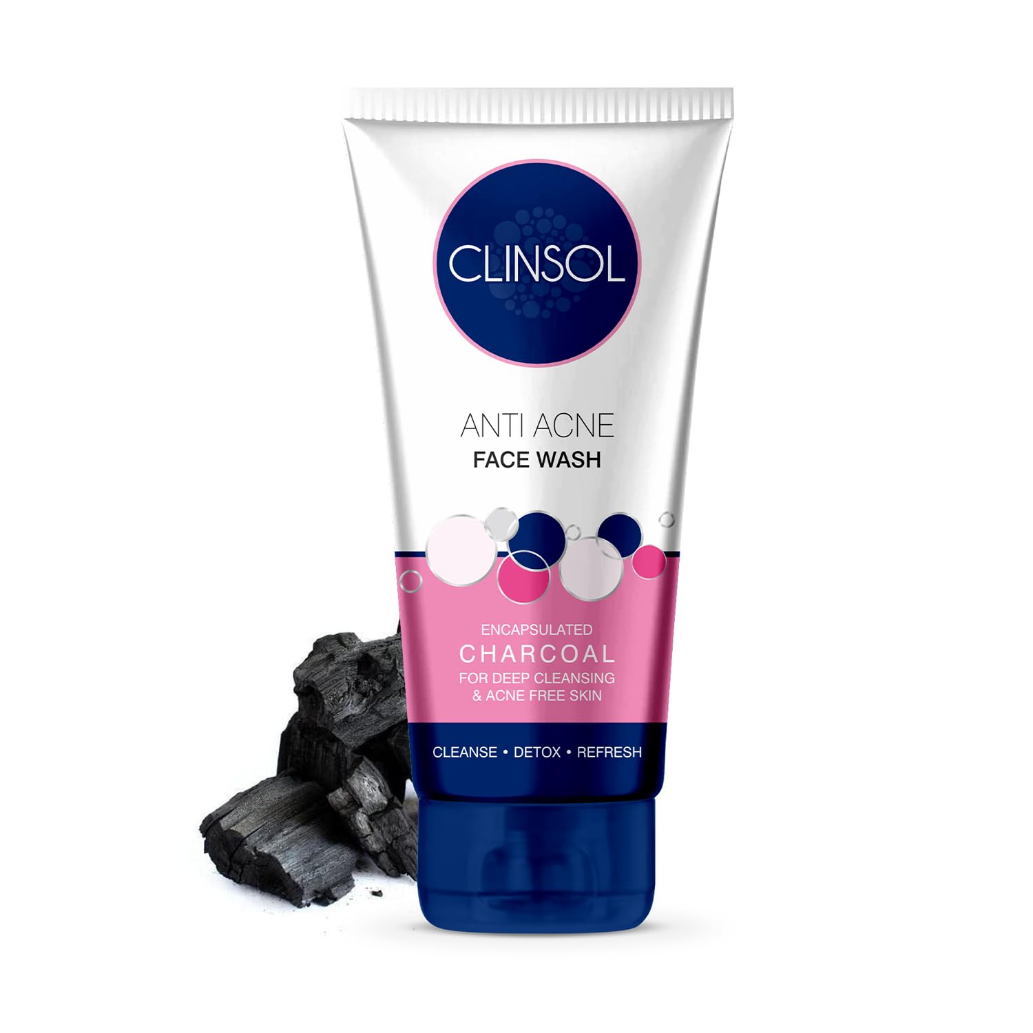 Clinsol Charcoal Anti Acne Face Wash for Acne-Free Skin � Deep Cleansing Face Wash for Oily, Acne-Prone & All Skin Types, Paraben Free Facewash � 70g (Pack of 1)-image-45