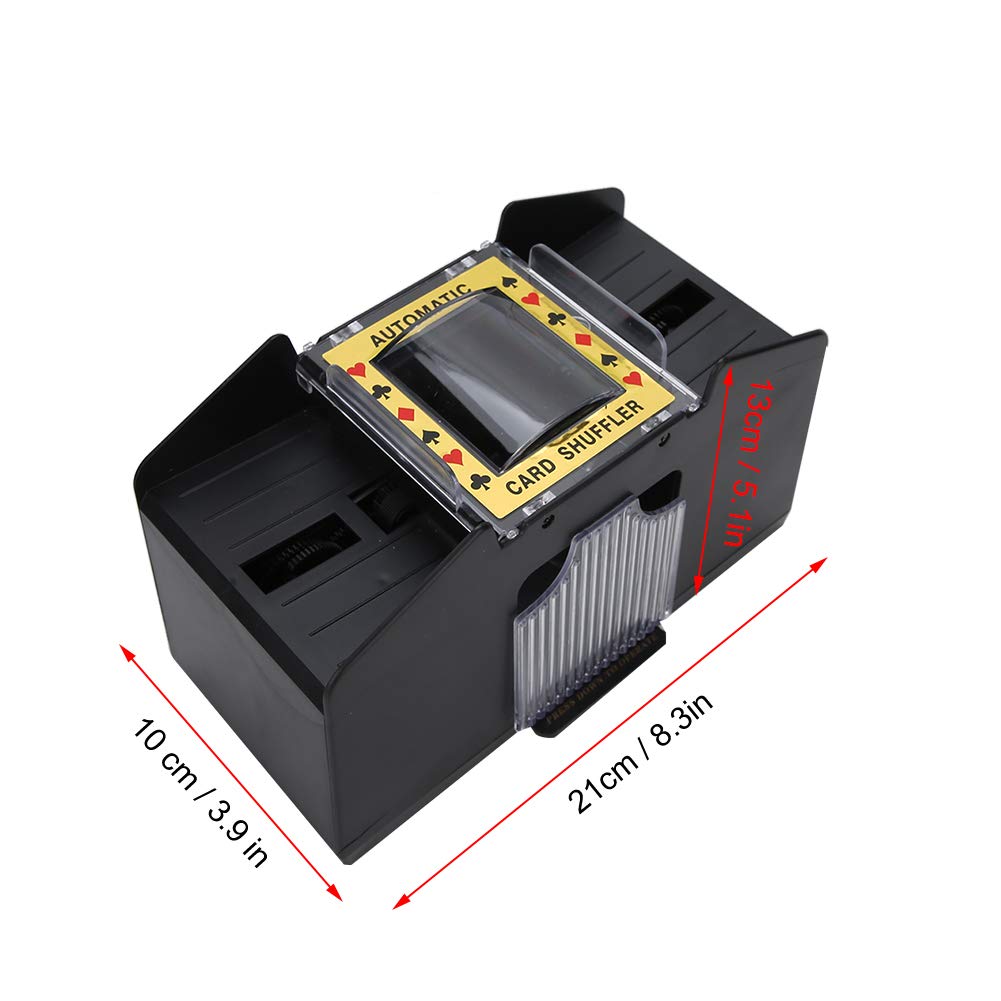 Mélangeur De Cartes Automatique QWORK - Pour 2 Jeux, Piles AA - Fonction Anti-triche, Portable