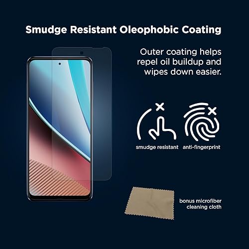 Miniatura 49 de Motorola Protector de pantalla para Moto G Power (versión 2021), resistente vidrio templado 9H, antihuellas dactilares, antiarañazos, antimanchas